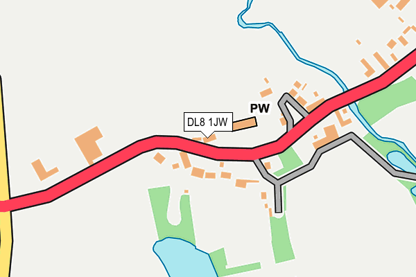 DL8 1JW map - OS OpenMap – Local (Ordnance Survey)