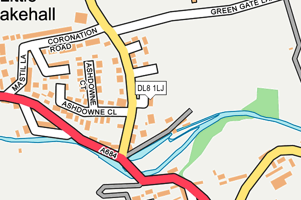 DL8 1LJ map - OS OpenMap – Local (Ordnance Survey)