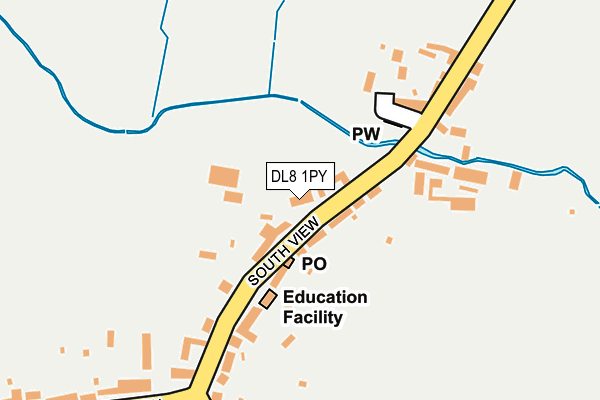 DL8 1PY map - OS OpenMap – Local (Ordnance Survey)