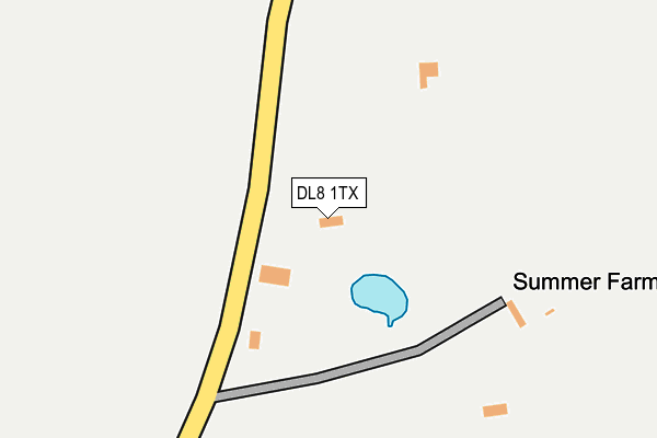 DL8 1TX map - OS OpenMap – Local (Ordnance Survey)