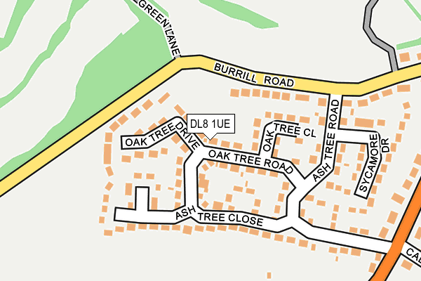DL8 1UE map - OS OpenMap – Local (Ordnance Survey)