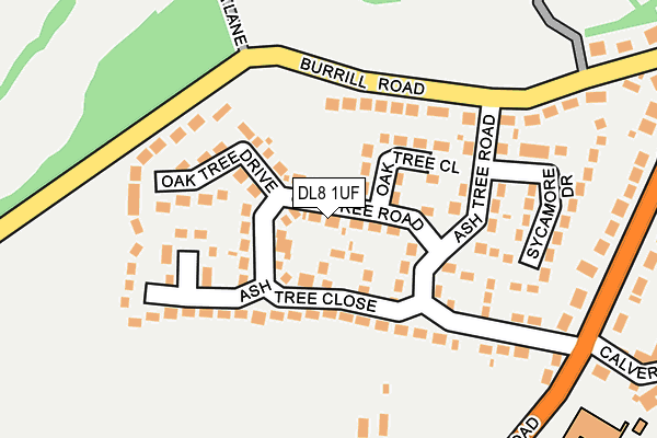 DL8 1UF map - OS OpenMap – Local (Ordnance Survey)