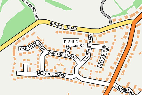 DL8 1UG map - OS OpenMap – Local (Ordnance Survey)