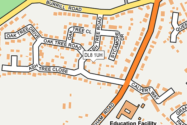 DL8 1UH map - OS OpenMap – Local (Ordnance Survey)