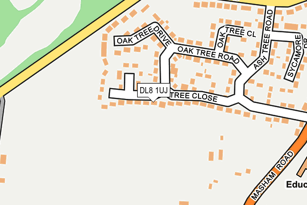 DL8 1UJ map - OS OpenMap – Local (Ordnance Survey)