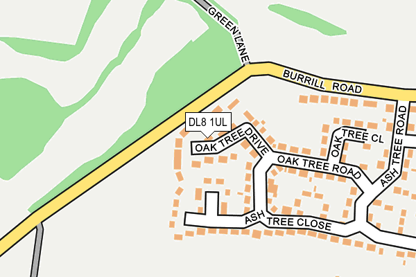 DL8 1UL map - OS OpenMap – Local (Ordnance Survey)