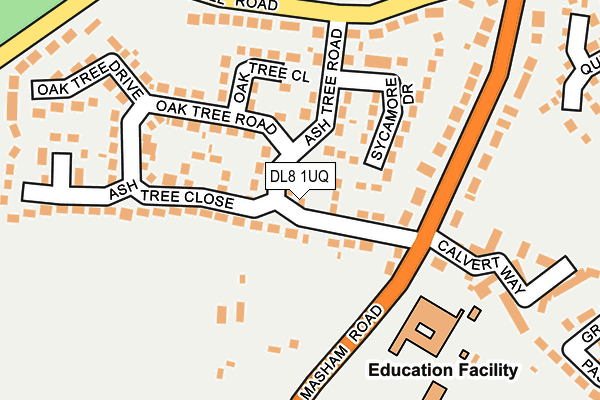 DL8 1UQ map - OS OpenMap – Local (Ordnance Survey)