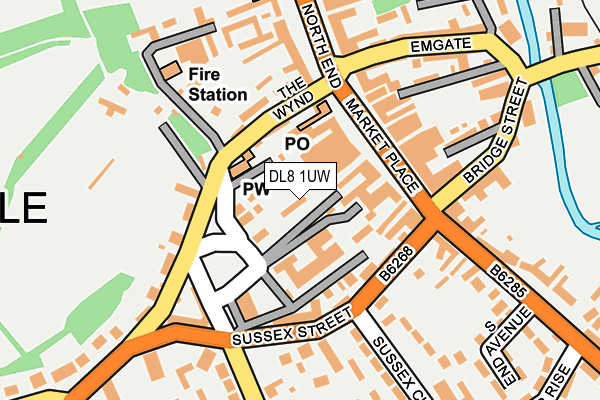 DL8 1UW map - OS OpenMap – Local (Ordnance Survey)