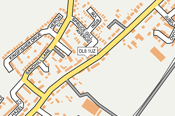 DL8 1UZ map - OS OpenMap – Local (Ordnance Survey)