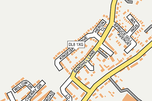 DL8 1XG map - OS OpenMap – Local (Ordnance Survey)
