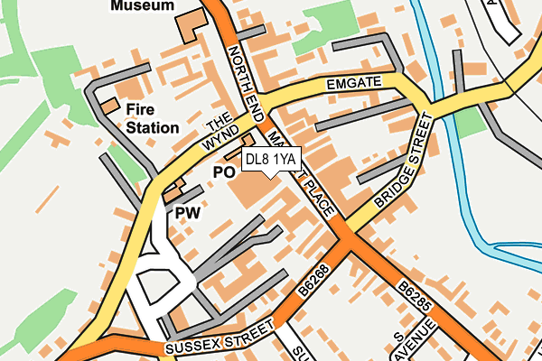DL8 1YA map - OS OpenMap – Local (Ordnance Survey)