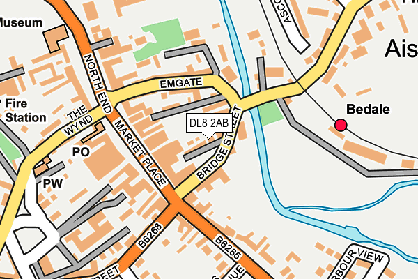 DL8 2AB map - OS OpenMap – Local (Ordnance Survey)