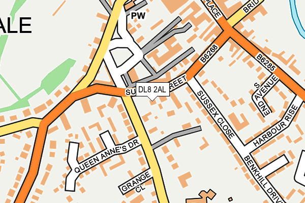 DL8 2AL map - OS OpenMap – Local (Ordnance Survey)