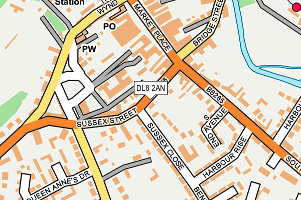 DL8 2AN map - OS OpenMap – Local (Ordnance Survey)