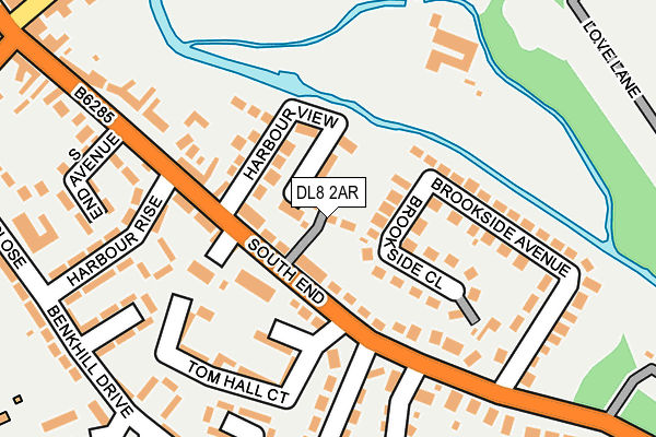 DL8 2AR map - OS OpenMap – Local (Ordnance Survey)