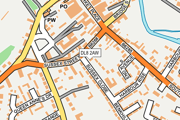 DL8 2AW map - OS OpenMap – Local (Ordnance Survey)