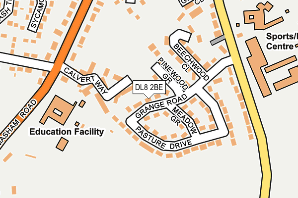 DL8 2BE map - OS OpenMap – Local (Ordnance Survey)