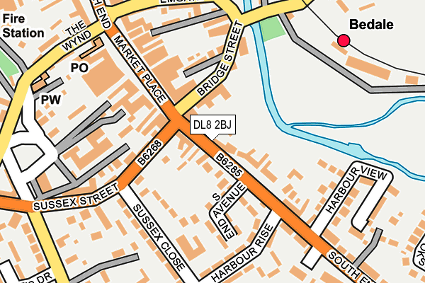 DL8 2BJ map - OS OpenMap – Local (Ordnance Survey)