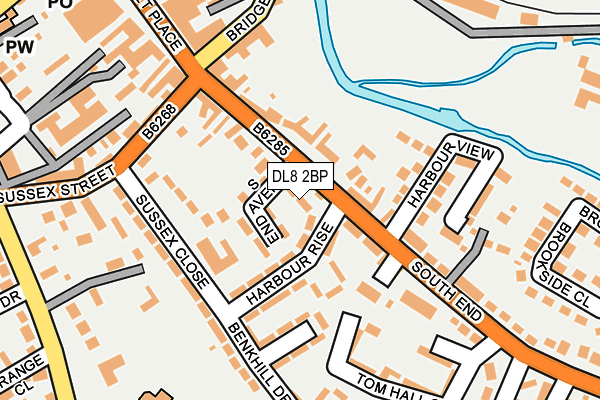 DL8 2BP map - OS OpenMap – Local (Ordnance Survey)