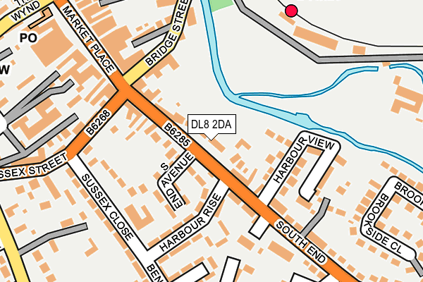 DL8 2DA map - OS OpenMap – Local (Ordnance Survey)