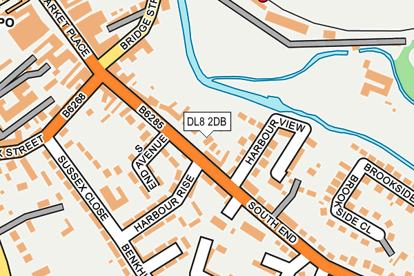 DL8 2DB map - OS OpenMap – Local (Ordnance Survey)