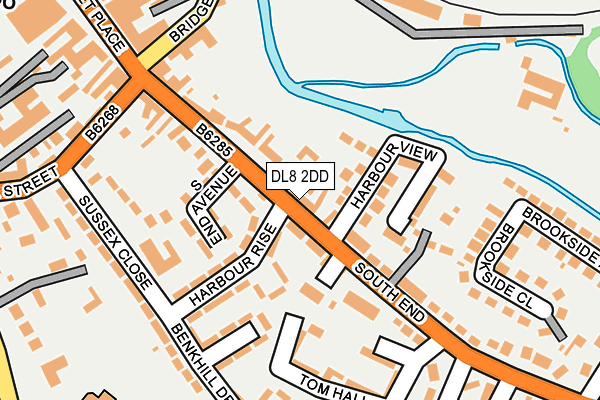 DL8 2DD map - OS OpenMap – Local (Ordnance Survey)