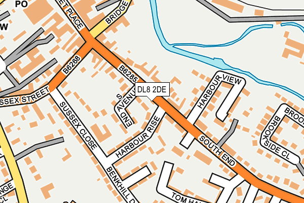 DL8 2DE map - OS OpenMap – Local (Ordnance Survey)