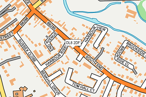 DL8 2DF map - OS OpenMap – Local (Ordnance Survey)