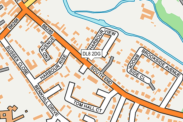 DL8 2DG map - OS OpenMap – Local (Ordnance Survey)