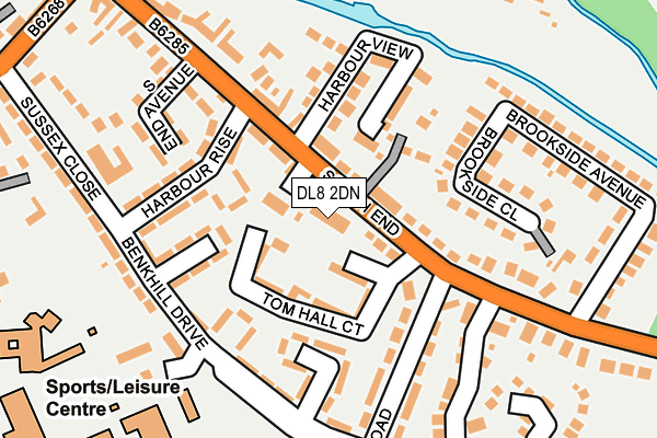 DL8 2DN map - OS OpenMap – Local (Ordnance Survey)