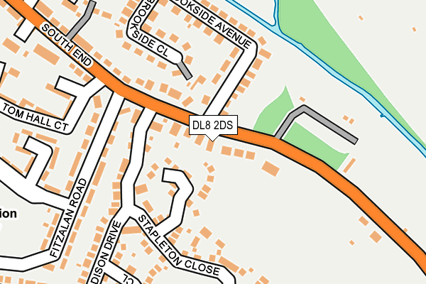 DL8 2DS map - OS OpenMap – Local (Ordnance Survey)