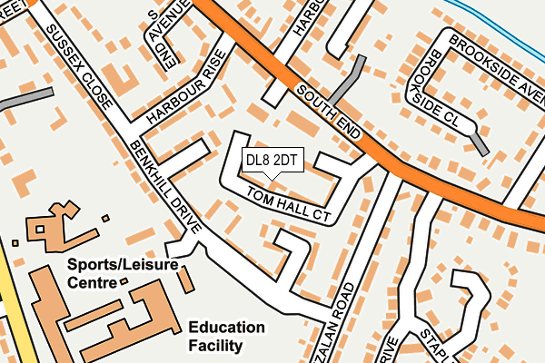 DL8 2DT map - OS OpenMap – Local (Ordnance Survey)