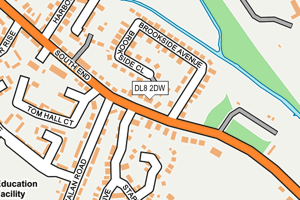 DL8 2DW map - OS OpenMap – Local (Ordnance Survey)