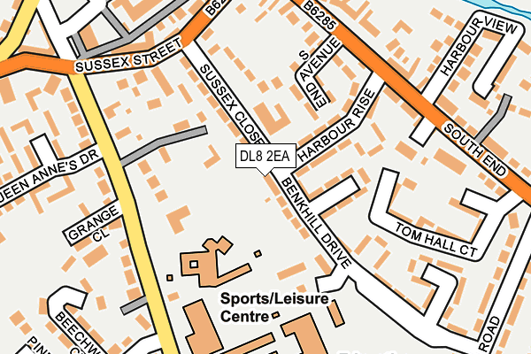 DL8 2EA map - OS OpenMap – Local (Ordnance Survey)