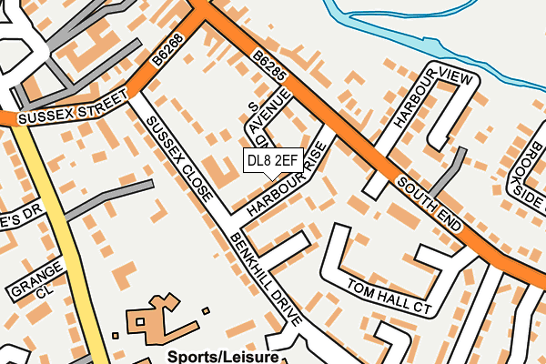 DL8 2EF map - OS OpenMap – Local (Ordnance Survey)