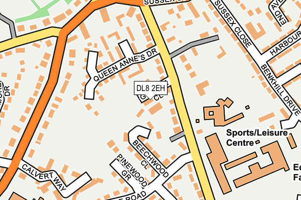 DL8 2EH map - OS OpenMap – Local (Ordnance Survey)