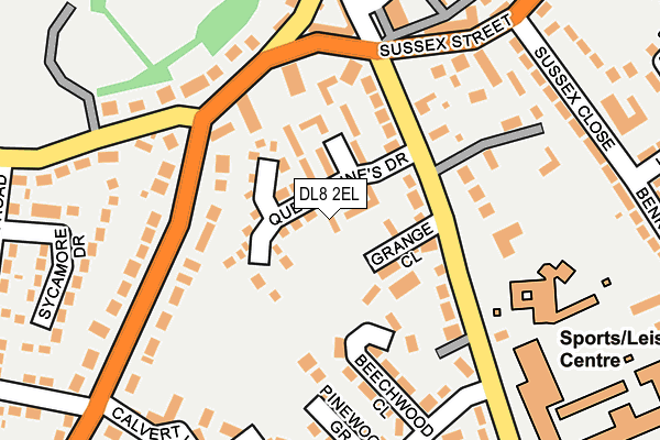 DL8 2EL map - OS OpenMap – Local (Ordnance Survey)