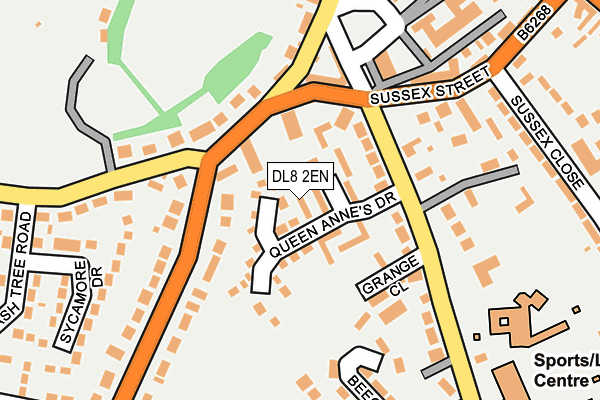 DL8 2EN map - OS OpenMap – Local (Ordnance Survey)