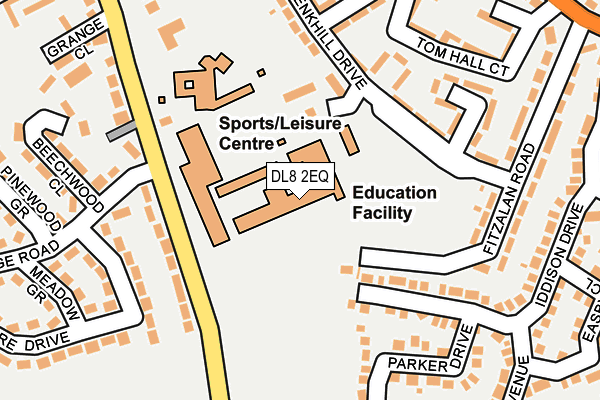 DL8 2EQ map - OS OpenMap – Local (Ordnance Survey)