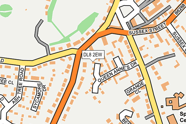 DL8 2EW map - OS OpenMap – Local (Ordnance Survey)