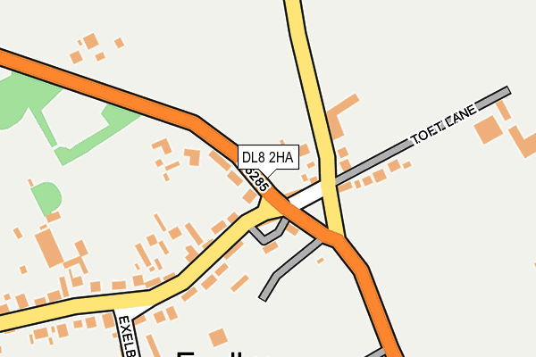 DL8 2HA map - OS OpenMap – Local (Ordnance Survey)