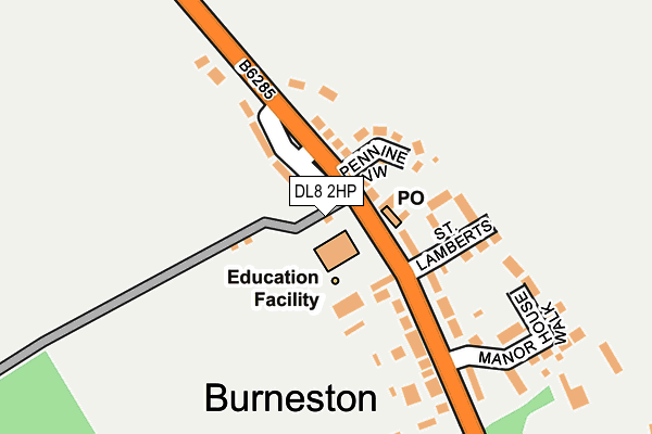 DL8 2HP map - OS OpenMap – Local (Ordnance Survey)