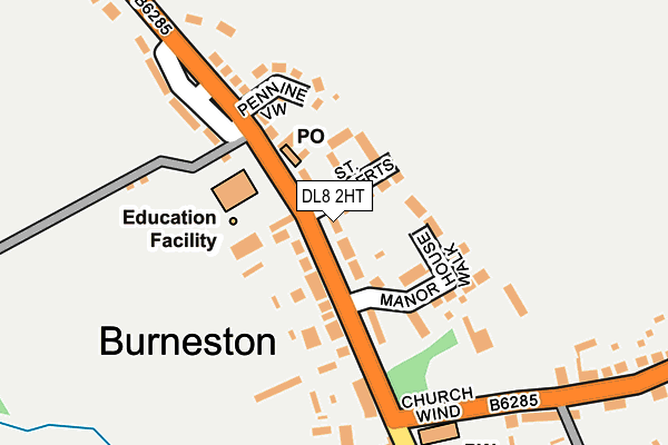 DL8 2HT map - OS OpenMap – Local (Ordnance Survey)