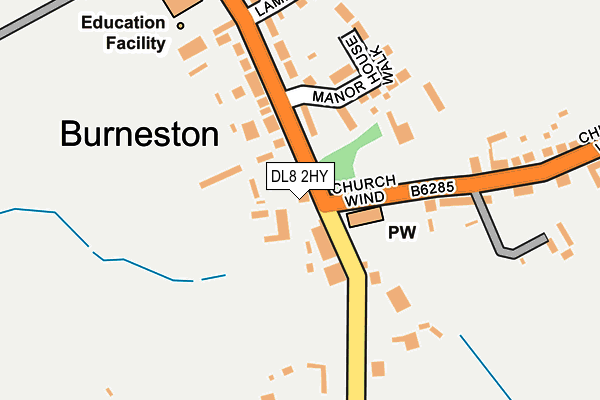 DL8 2HY map - OS OpenMap – Local (Ordnance Survey)