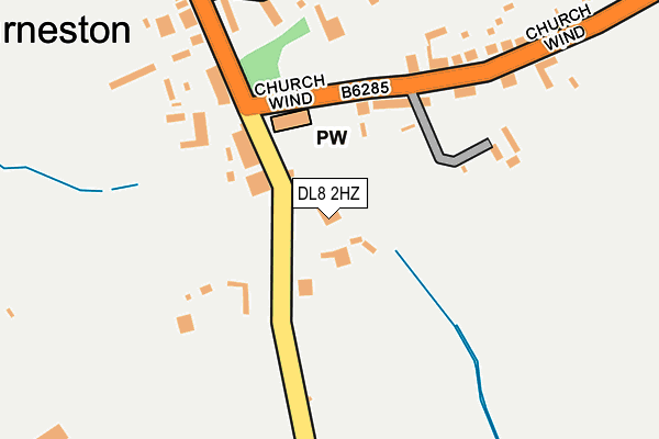 DL8 2HZ map - OS OpenMap – Local (Ordnance Survey)