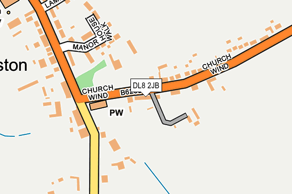 DL8 2JB map - OS OpenMap – Local (Ordnance Survey)