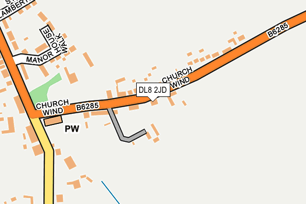DL8 2JD map - OS OpenMap – Local (Ordnance Survey)