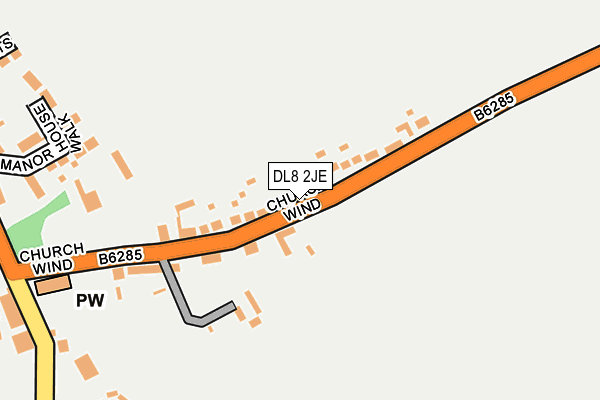 DL8 2JE map - OS OpenMap – Local (Ordnance Survey)