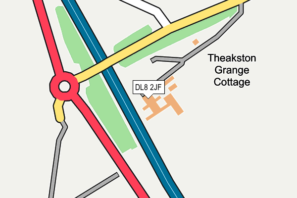 DL8 2JF map - OS OpenMap – Local (Ordnance Survey)