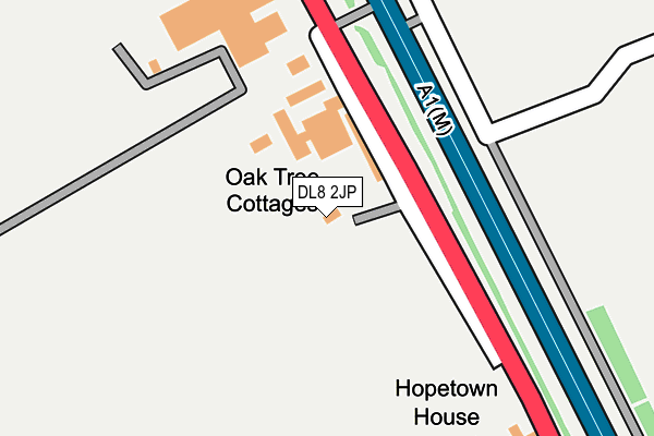 DL8 2JP map - OS OpenMap – Local (Ordnance Survey)